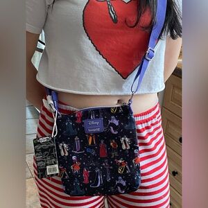 Disney Loungefly Villains Crossbody Bag - Purple and Black NWT